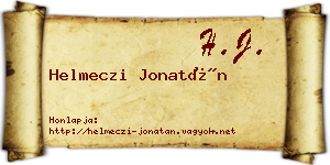 Helmeczi Jonatán névjegykártya